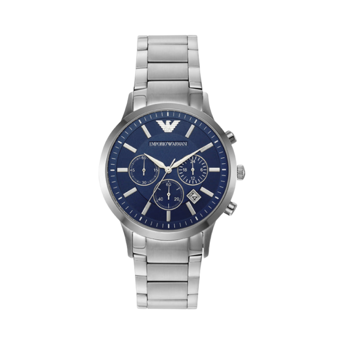 AR2448 Emporio Armani Renato Chronograph 43mm Stainless Steel Blue Silver