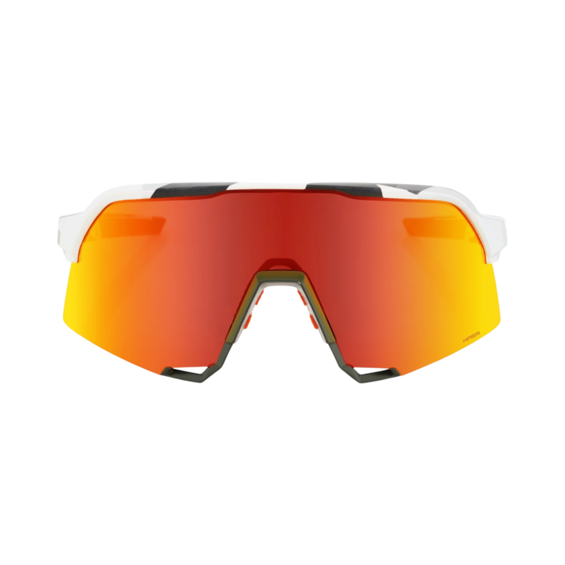 100퍼센트 S3 소프트 택트 그레이 카모 하이퍼 레드 멀티레이어 미러 렌즈(100% S3 Soft Tact Grey Camo Hiper Red Multilayer Mirror Lens)