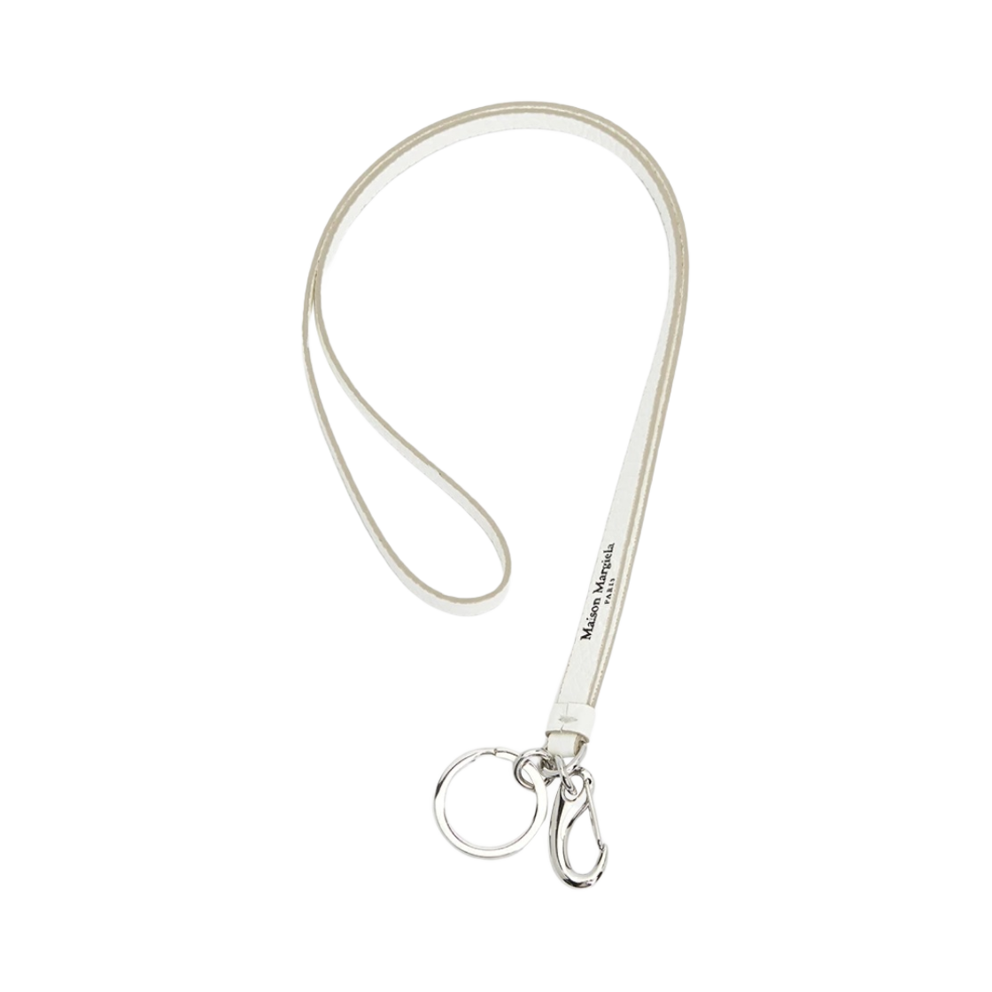 메종 마르지엘라 프린트 로고 넥 키링 화이트(Maison Margiela Printed Logo Neck Keyring White) - 1
