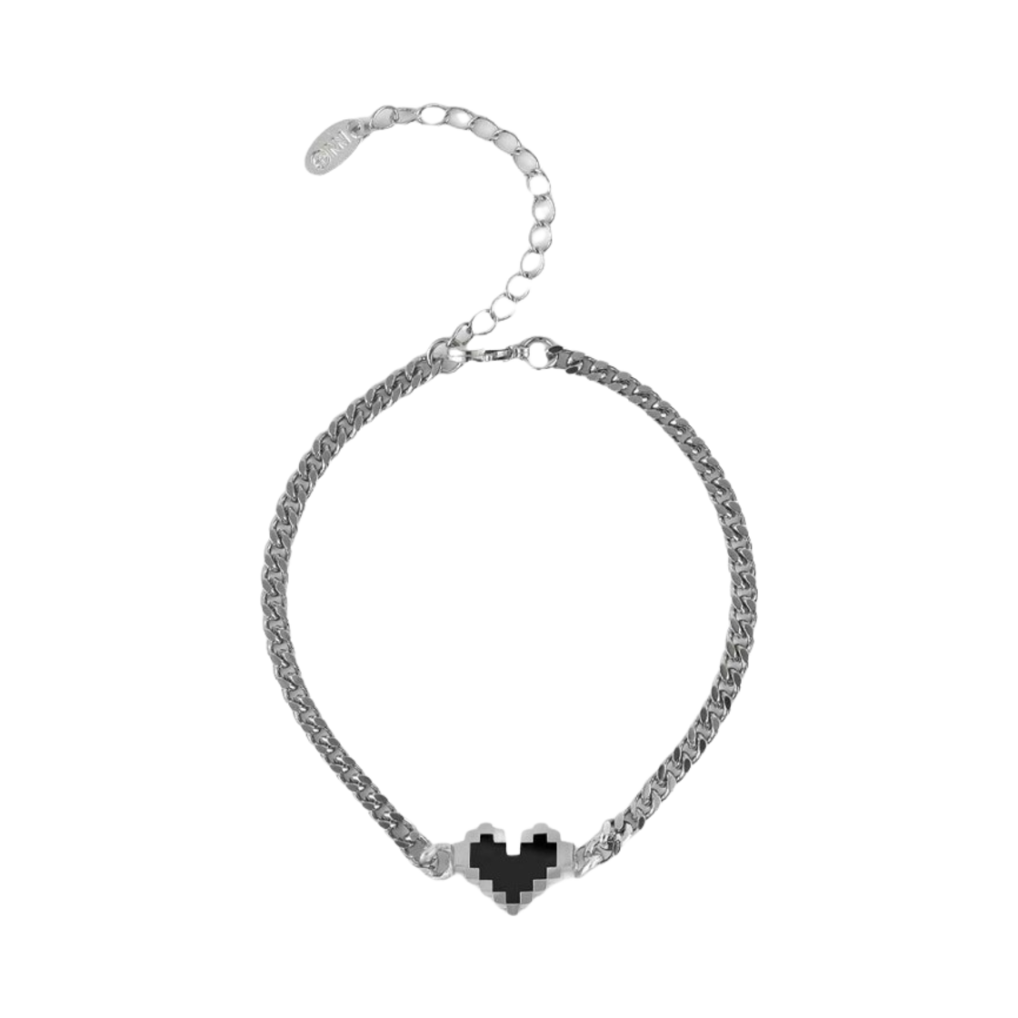 논논 미니 픽셀 러브 브레이슬릿 실버925(Nonenon Mini Pixel Love Bracelet Silver925)