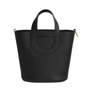 Hermes In The Loop 23 Bag Clemence Swift & Gold Noir