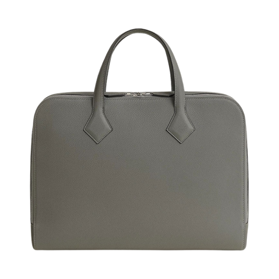 H076567CK0L Hermes Victoria Light Briefcase Togo & Palladium Gris Meyer