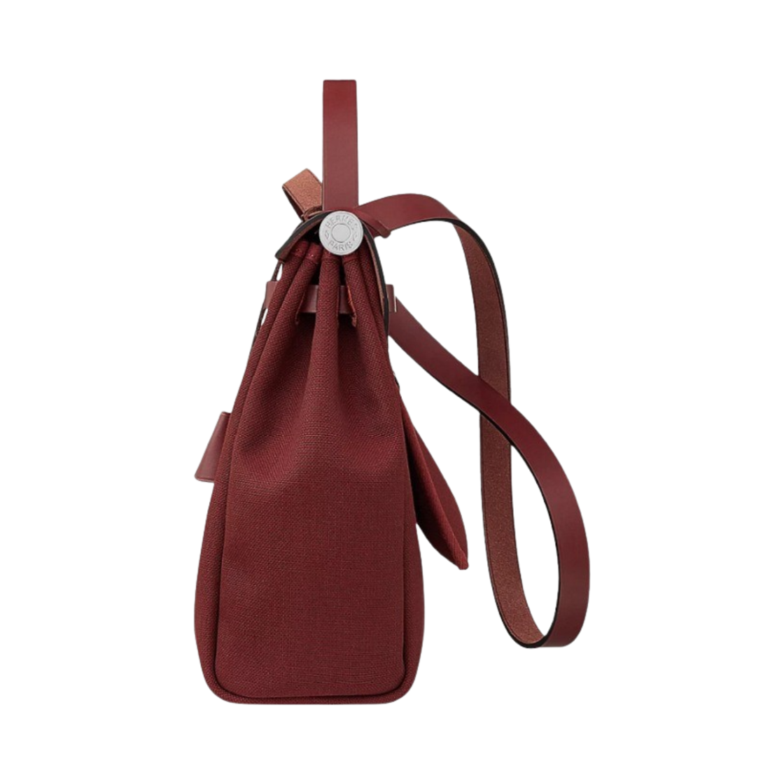 H078971CKAB Hermes Herbag Zip 31 Bag Military Canvas Hunter Cowhide & Palladium Rouge H - #2