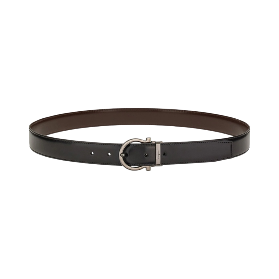 페라가모 리버시블 어드저스터블 간치니 벨트 블랙(Ferragamo Reversible Adjustable Gancini Belt Black) - 2