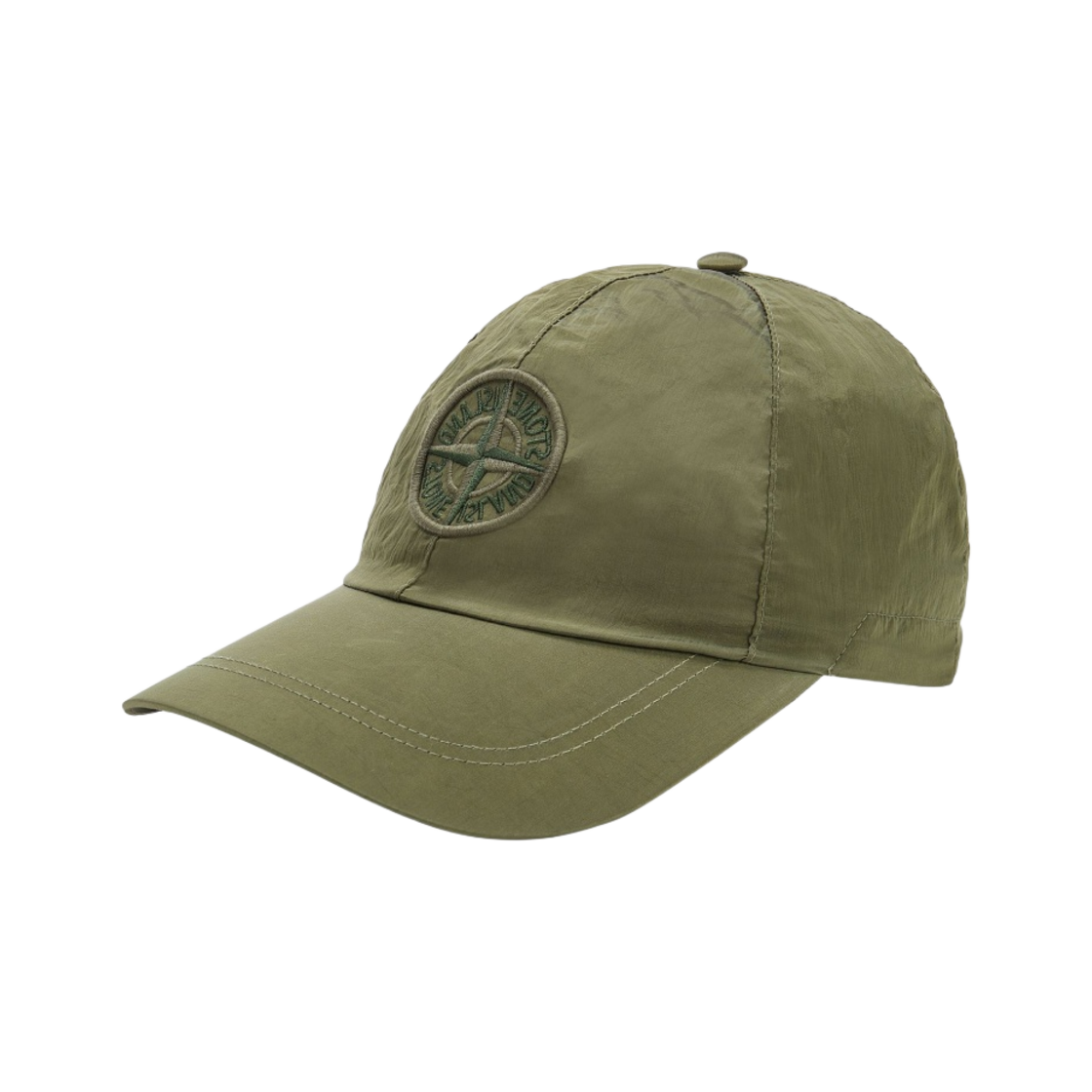 761599576-V0058 Stone Island 99576 Nylon Metal 6-Panel Cap Olive Green - 22SS