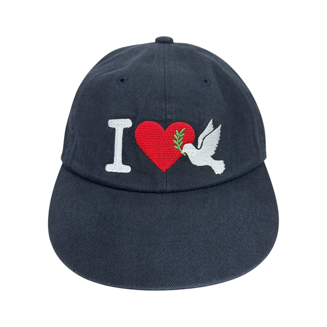 FAS040 FASTLE I Love Peace Washed Cap Dark Navy