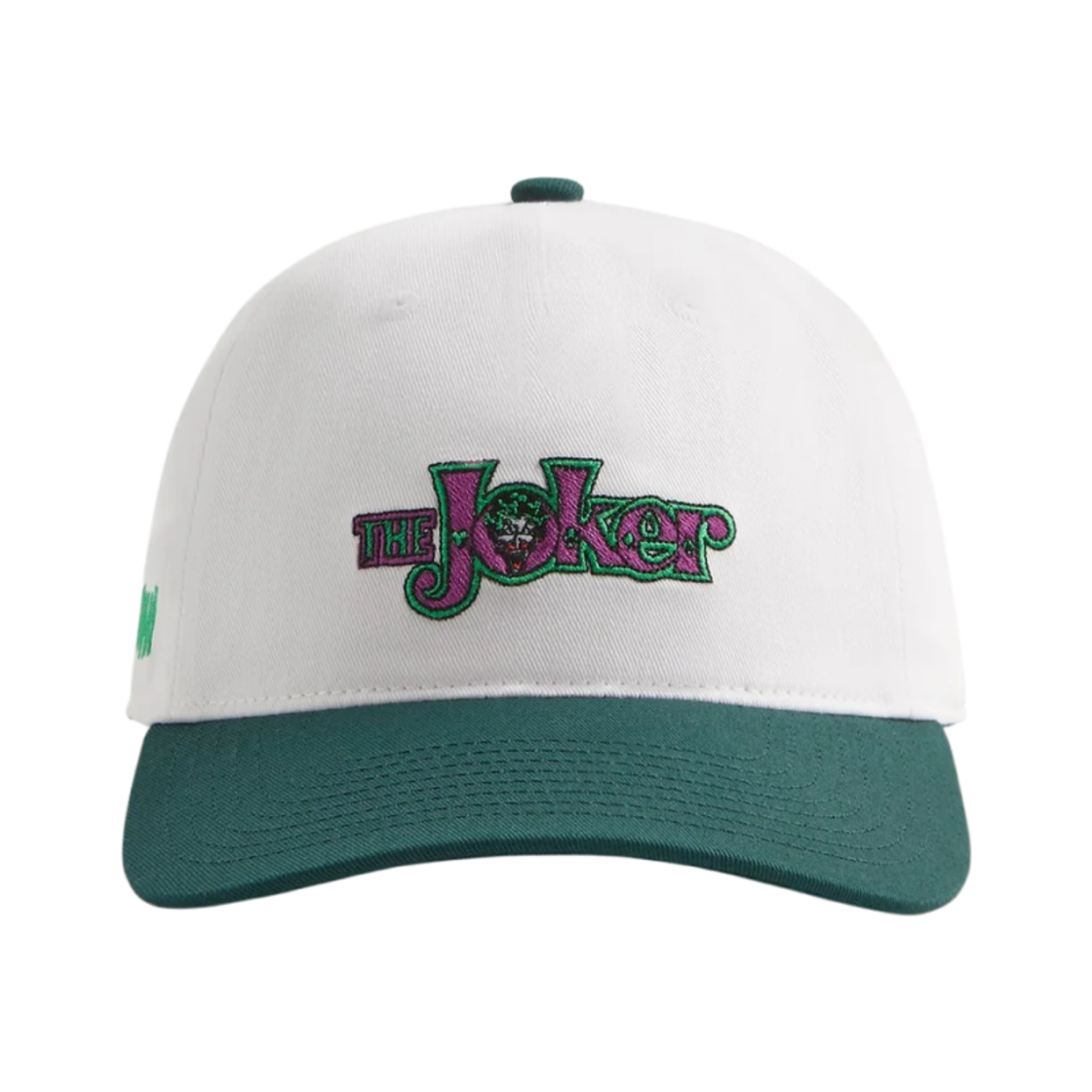 키스 x 배트맨 조커 트윌 로우 핀치 크라운 스냅백 화이트(Kith x Batman Joker Twill Low Pinch Crown Snapback White)