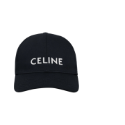 Celine Baseball Cap in Cotton Black