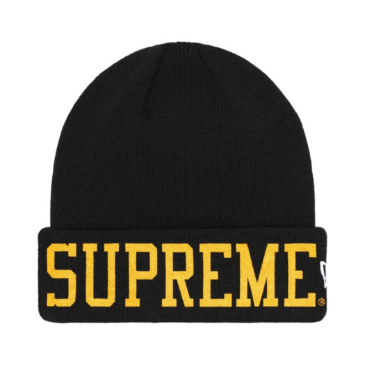 슈프림 뉴에라 블랙레터 비니 블랙 - 25SS | Supreme | KREAM