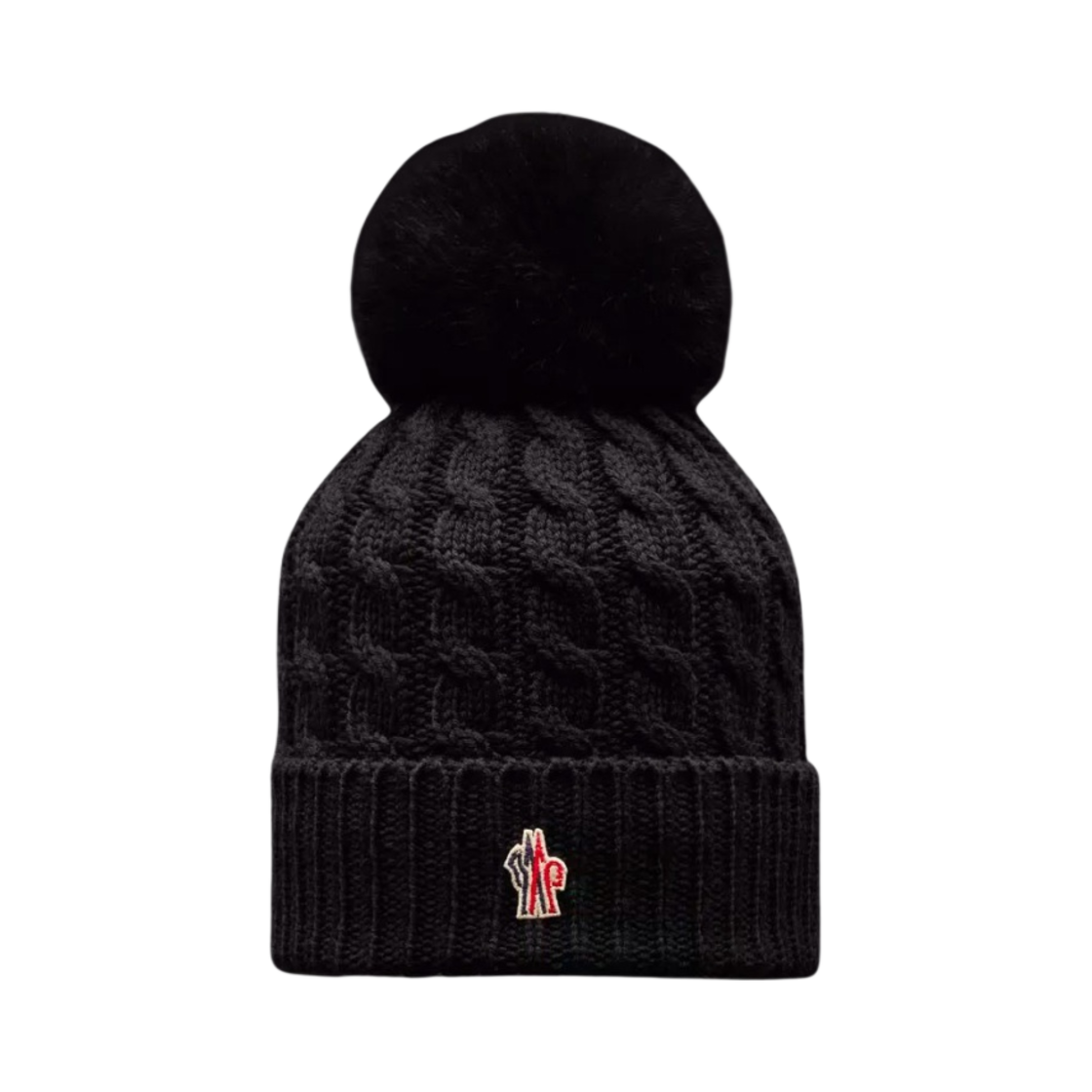 I2-098-3B00018-0402A-999 (W) Moncler Wool Beanie With Pom Pom Black - 23FW