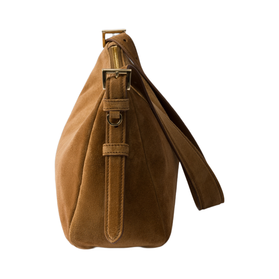 프라다 에이미 미디움 스웨이드 숄더백 시나몬(Prada Aimee Medium Suede Shoulder Bag Cinnamon) - 2