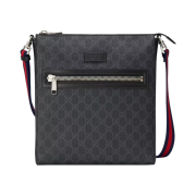 Gucci GG Supreme Messenger Bag Black Grey