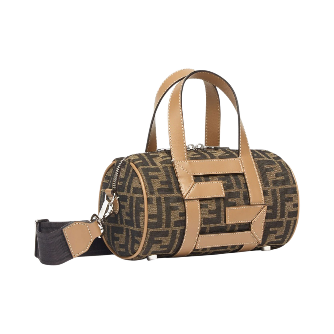 펜디 미니 FF 모티프 패브릭백 브라운(Fendi Mini FF Motif Fabric Bag Brown) - 2
