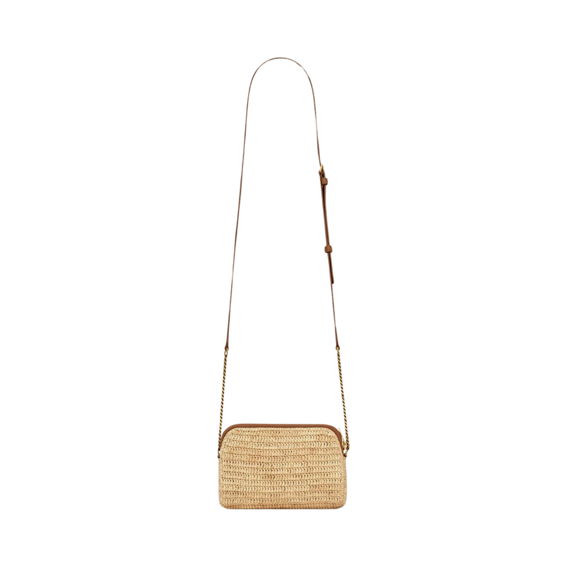 생로랑 가비 지퍼 파우치 라피아 내츄럴 브릭(Saint Laurent Gaby Zipped Pouch In Raffia Naturel Brick) - 2