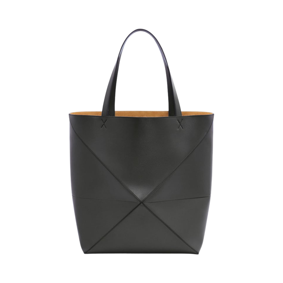 로에베 엑스트라 라지 퍼즐 폴드 토트 인 샤이니 카프스킨 블랙(Loewe Extra large Puzzle Fold Tote In Shiny Calfskin Black) - 5