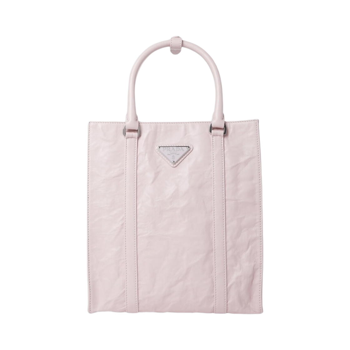 1BG458-UVL-F0E18 Prada Antique Nappa Leather Mini Tote Bag Alabaster Pink