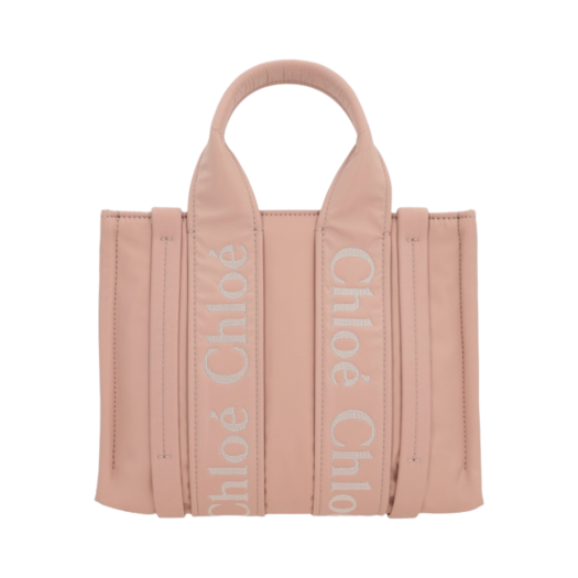 Chloe Small Woody Tote Bag Rose Dust