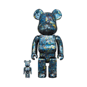 Bearbrick World Wide Tour 3 Jackson Pollock Studio Chrome Ver. 100％ & 400％ Set