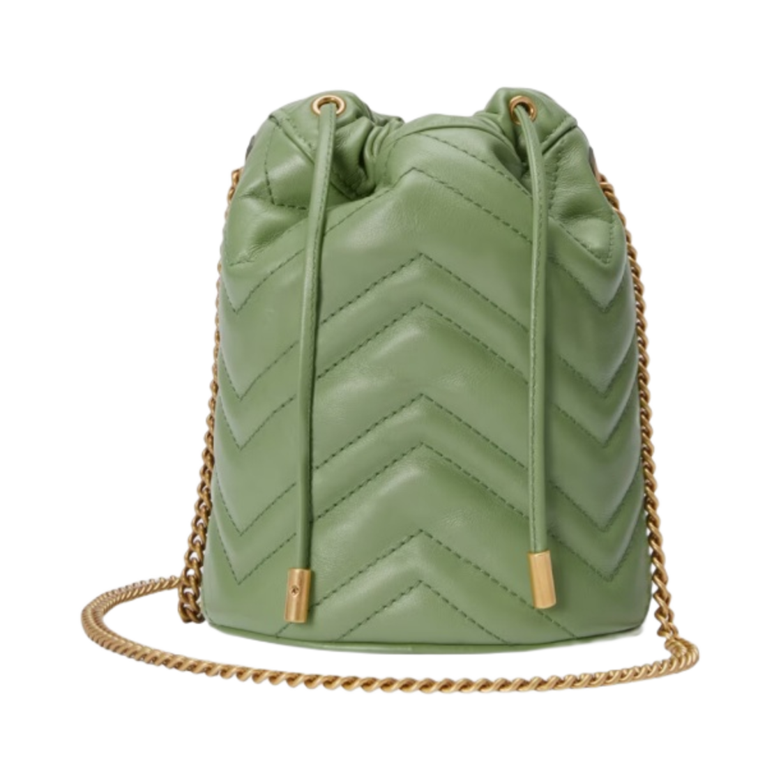 구찌 GG 마몽 마틀라세 미니 버킷백 세이지 그린(Gucci GG Marmont Matelasse Mini Bucket Bag Sage Green) - 3