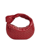 Bottega Veneta Mini Leather Jodie Dark Red