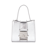 Matin Kim Square Mini Leather Buckle Bag Silver