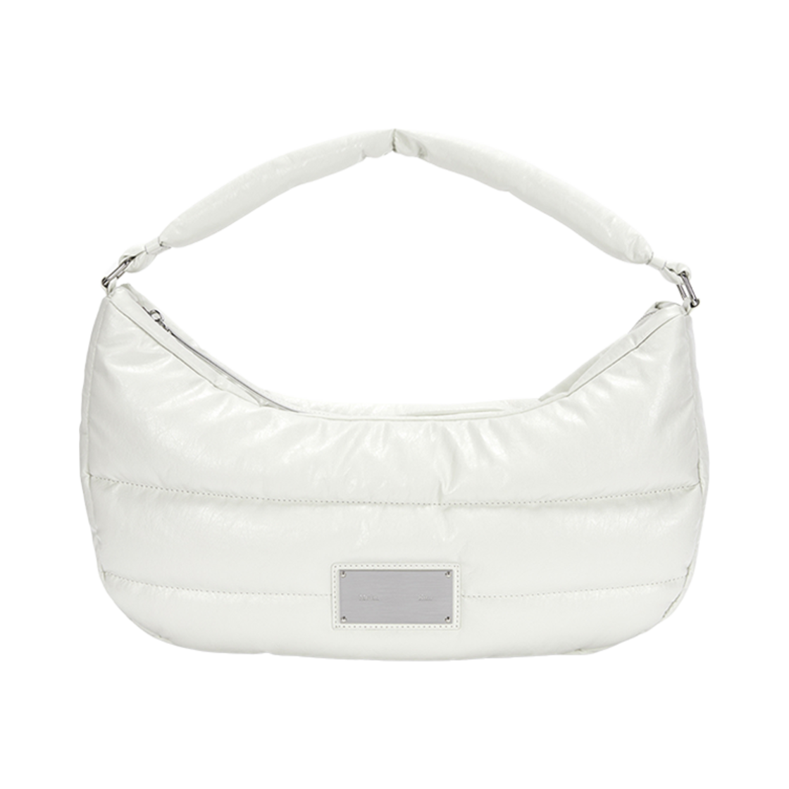 MK239NBG072MIV Matin Kim Faux Leather Half Moon Padding Bag Ivory