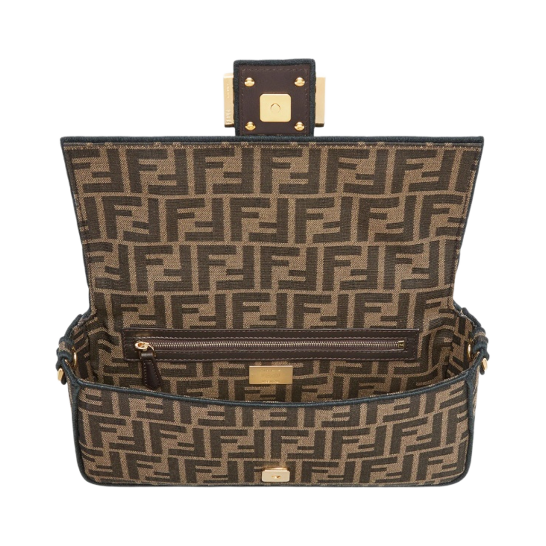 펜디 바게트 FF 모티프 패브릭백 브라운(Fendi Baguette FF Motif Fabric Bag Brown) - 2