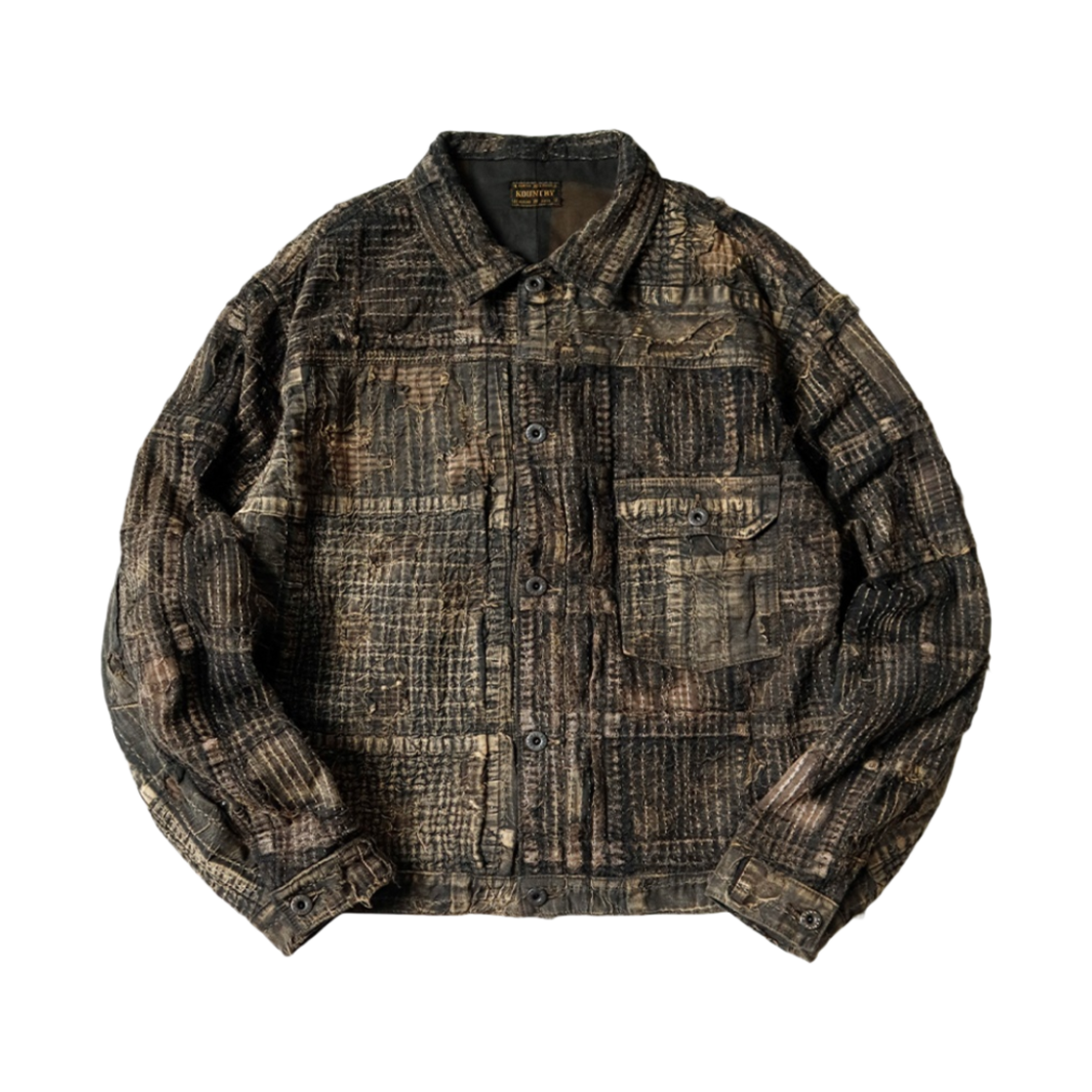 캐피탈 블랙 티 코어 보로 스프링 1st 자켓 블랙(Kapital Black Tea-Core Boro Spring 1st Jacket Black)