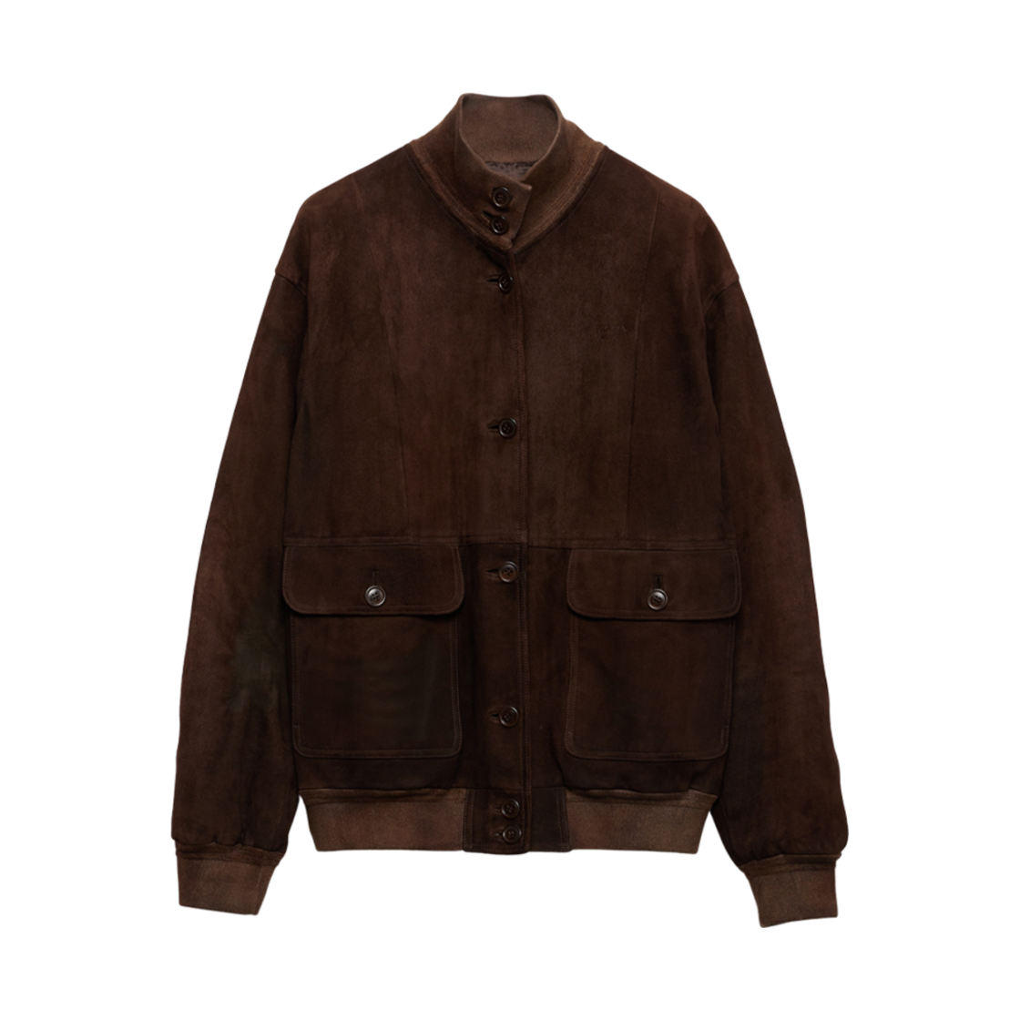 (W) 프라다 스웨이드 자켓 다크 브라운((W) Prada Suede Jacket Dark Brown) - 1