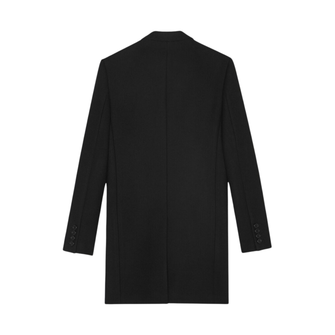 생로랑 울 포인티드 라펠 체스터필드 코트 블랙(Saint Laurent Chesterfield Coat with Pointed Lapels in Wool Black) - 2