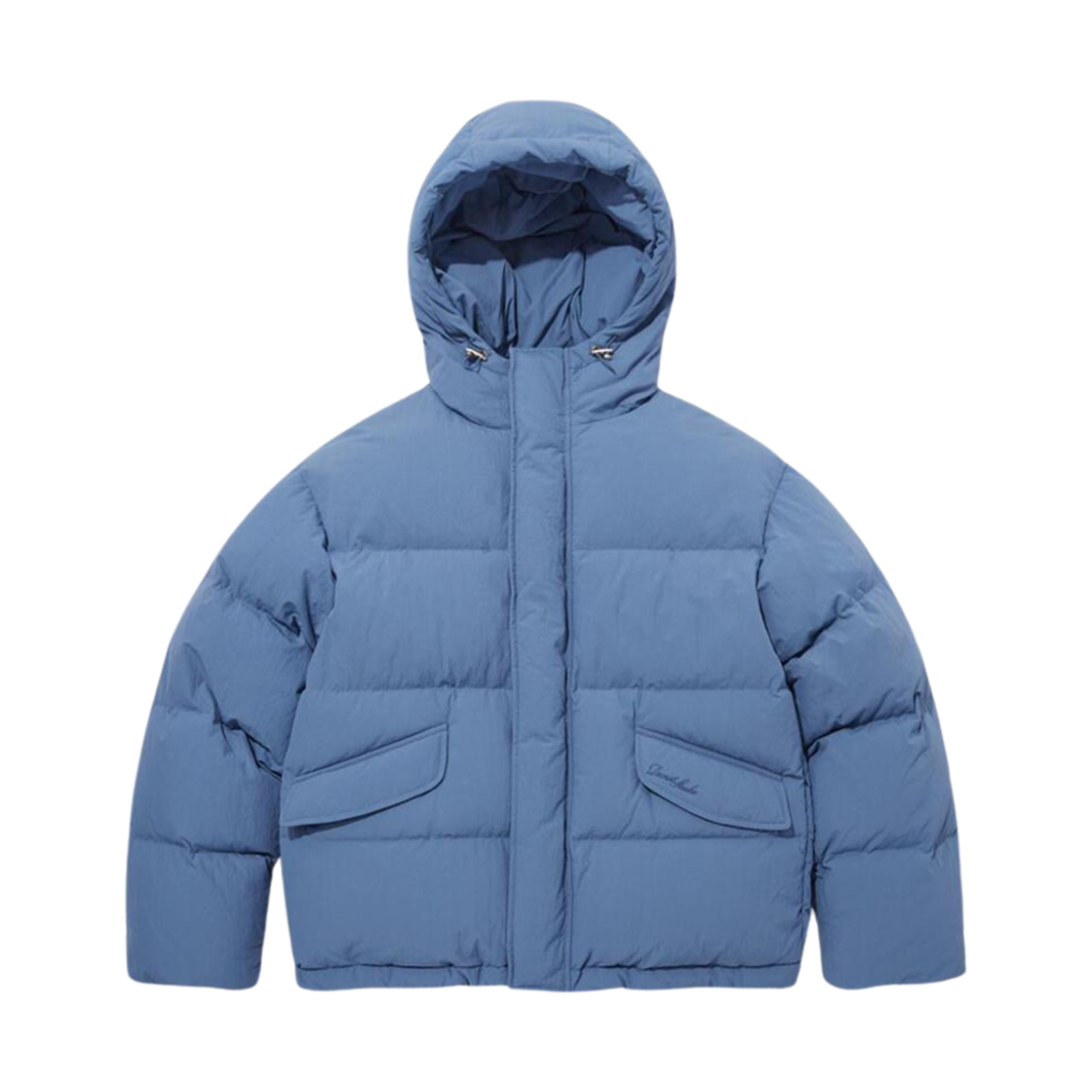 던스트 후드 볼륨 구스 다운 자켓 블루(Dunst Hooded Volume Goose Down Jacket Blue)