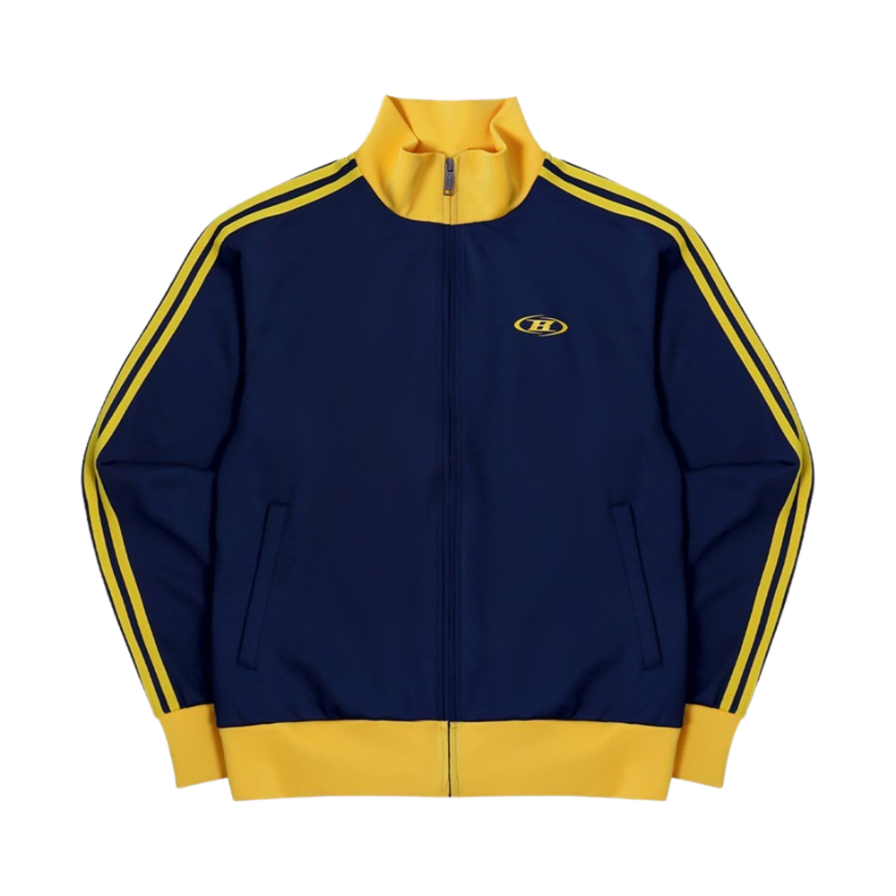 BF2MJK201NV BORN TO WIN Track Line Jersey Jacket Navy