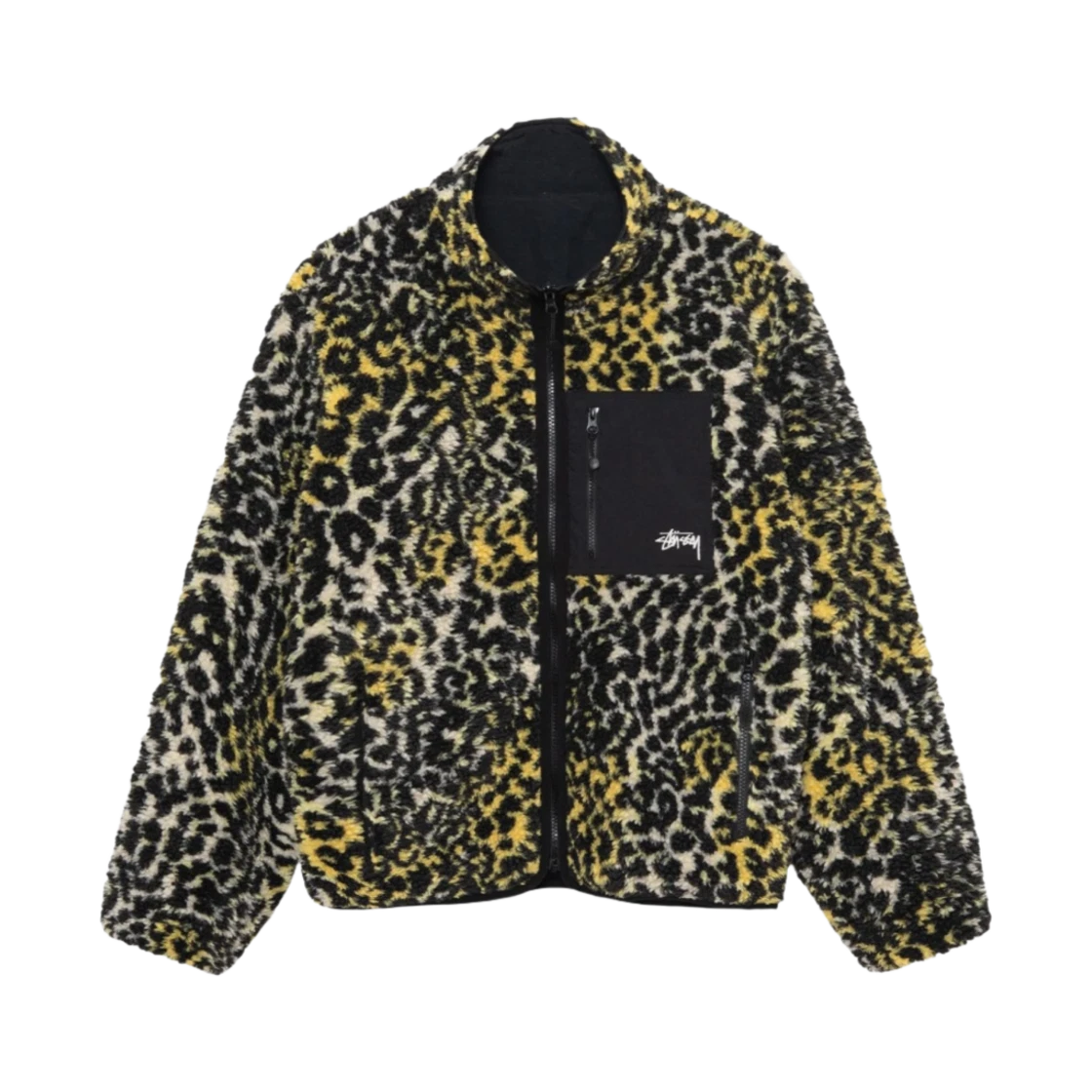 Stussy Stussy Sherpa Reversible Jacket Yellow Leopard · XL