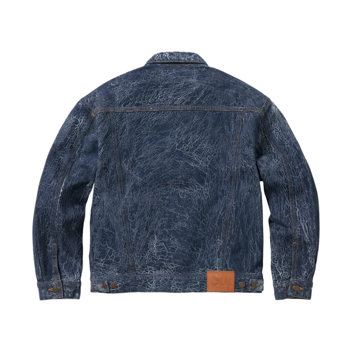 슈프림 크랙클 데님 트러커 자켓 블루 - 23FW(Supreme Crackle Denim Trucker Jacket Blue - 23FW) - 2