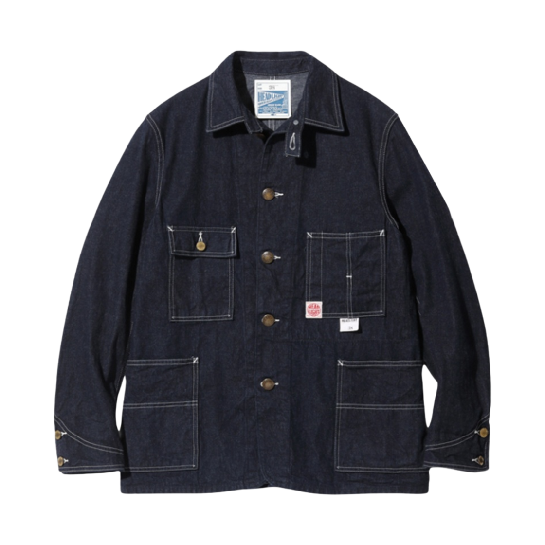 HD15464 Sugar Cane Headlight 11 oz. Blue Denim 1930's Work Coat One Wash