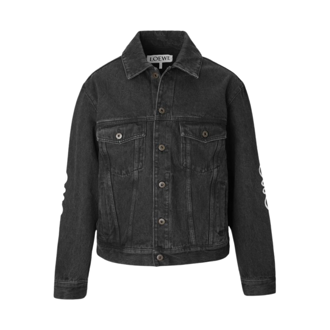 H526Y50W18-1100 Loewe Anagram Jacket in Cotton Black