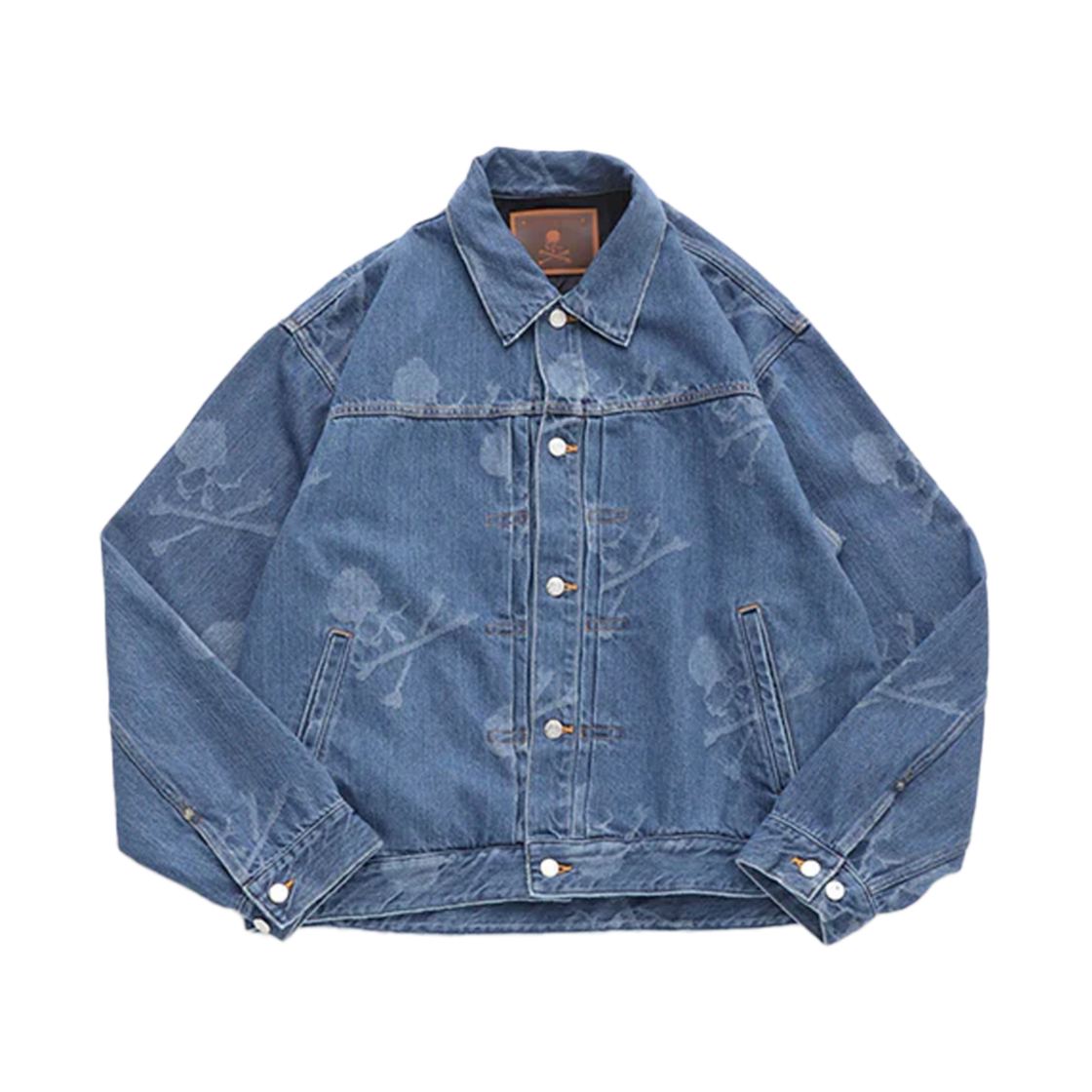마스터마인드 월드 모노그램 데님 자켓 인디고 - 25SS(Mastermind World Monogram Denim Jacket Indigo - 25SS)