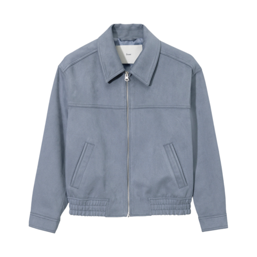 UDJU5A107B2 Dunst Unisex Vegan Suede Collared Blouson Soft Blue
