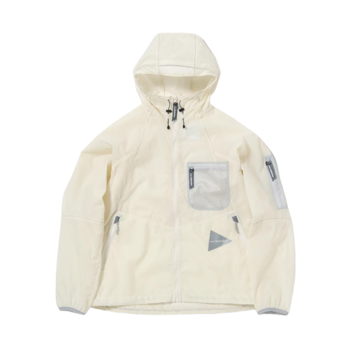 앤드 원더 브리드 립 후드 오프 화이트(And Wander Breath Rip Hoodie Off White)