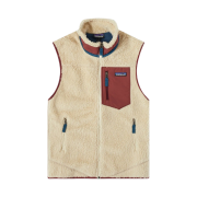 Patagonia Classic Retro-X Vest Dark Natural Sequoia Red