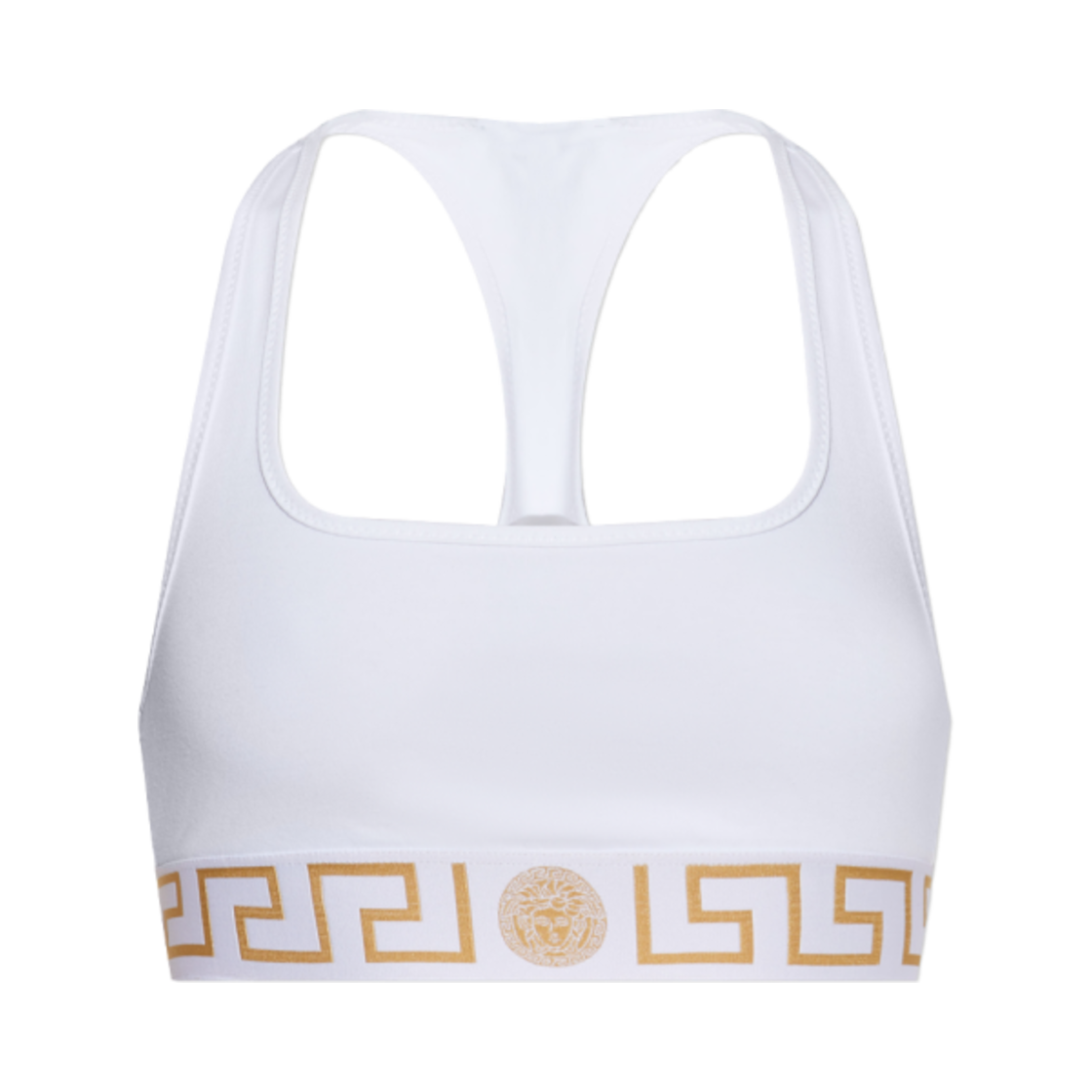 AUD01039-1A10011-A1001 (W) Versace Greca Border Scoop Bralette White