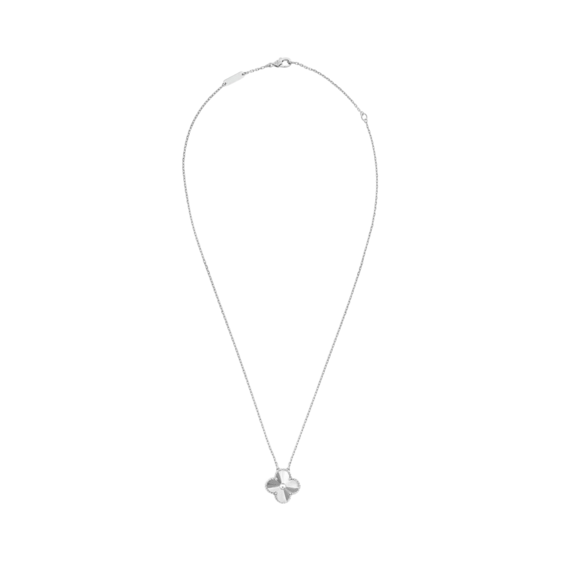 (W) 반 클리프 & 아펠 빈티지 알함브라 펜던트 기요세 화이트 골드((W) Van Cleef & Arpels Vintage Alhambra Pendant Guilloche White Gold)
