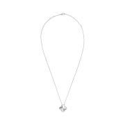 (W) Van Cleef & Arpels Vintage Alhambra Pendant Guilloche White Gold
