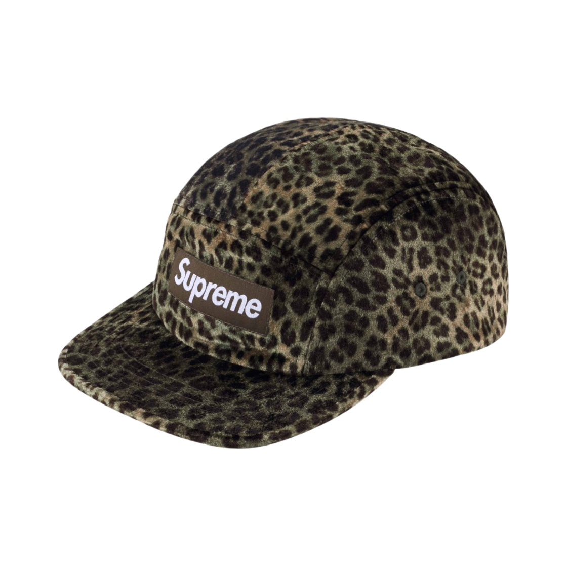 슈프림 레오파드 벨벳 캠프캡 올리브 - 24SS(Supreme Leopard Velvet Camp Cap Olive - 24SS)