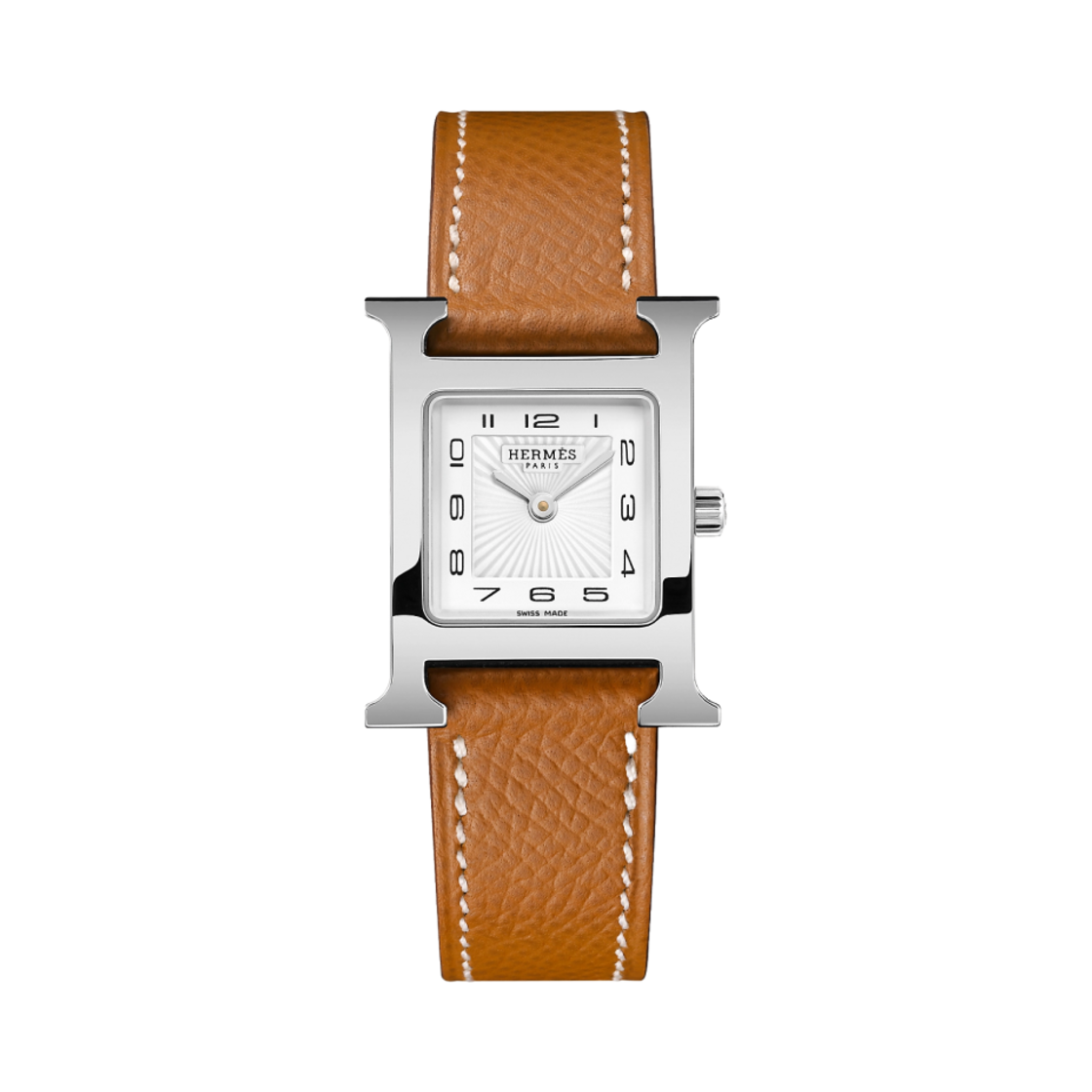 W036702WW00 Hermes Heure H Watch Small Gold Epsom Strap & Steel