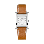 Hermes Heure H Watch Small Gold Epsom Strap & Steel