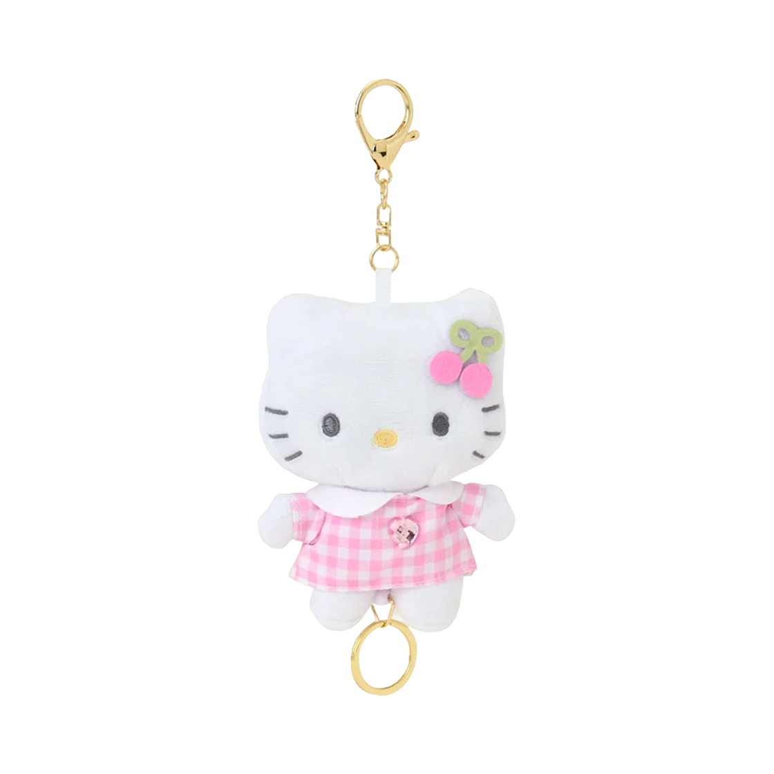 산리오 헬로 키티 릴 체리 마스코트 홀더 핑크(Sanrio Hello Kitty Reel Cherry Mascot Holder Pink) - 1