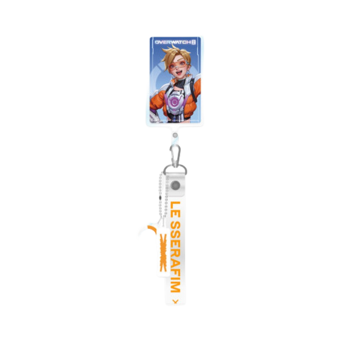 블리자드 x 르세라핌 오버워치 2 스트랩 키링 폰탭 오리지널 버전 트레이서(Blizzard x LE SSERAFIM Overwatch 2 Strap Keyring Phonetab Original Ver. Tracer)
