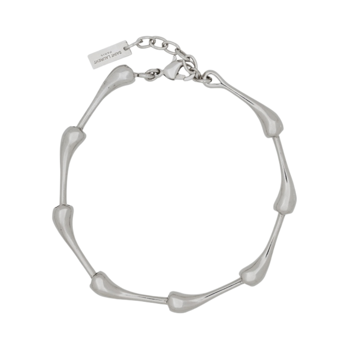 생로랑 멀티플 라지 드롭 브레이슬릿 메탈 팔라디움(Saint Laurent Multiple Large Drop Bracelet In Metal Palladium) - 1