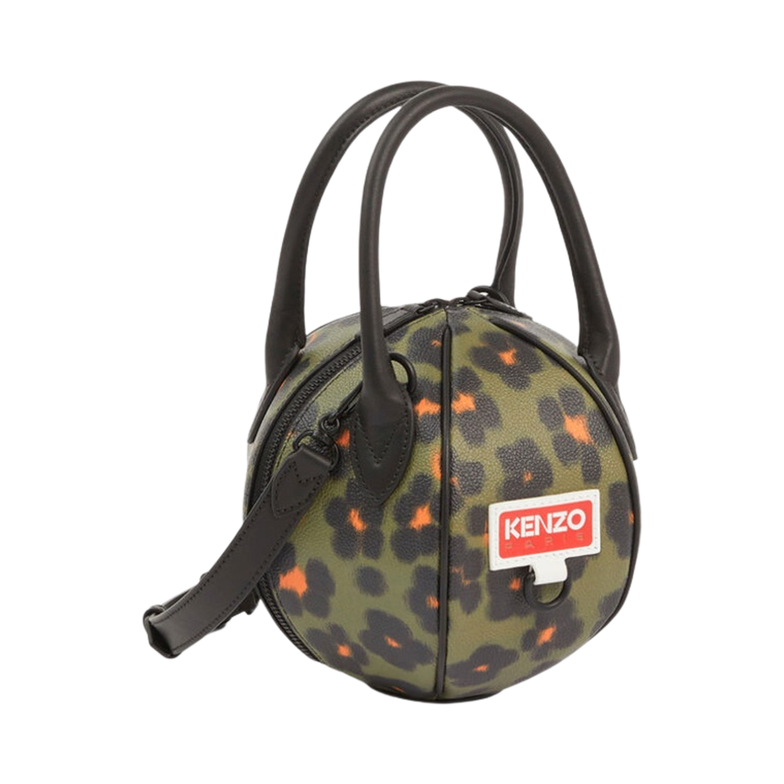 겐조 하나 레오파드 디스커버 핸드백 카키(Kenzo Hana Leopard Discover Handbag Khaki) - 1